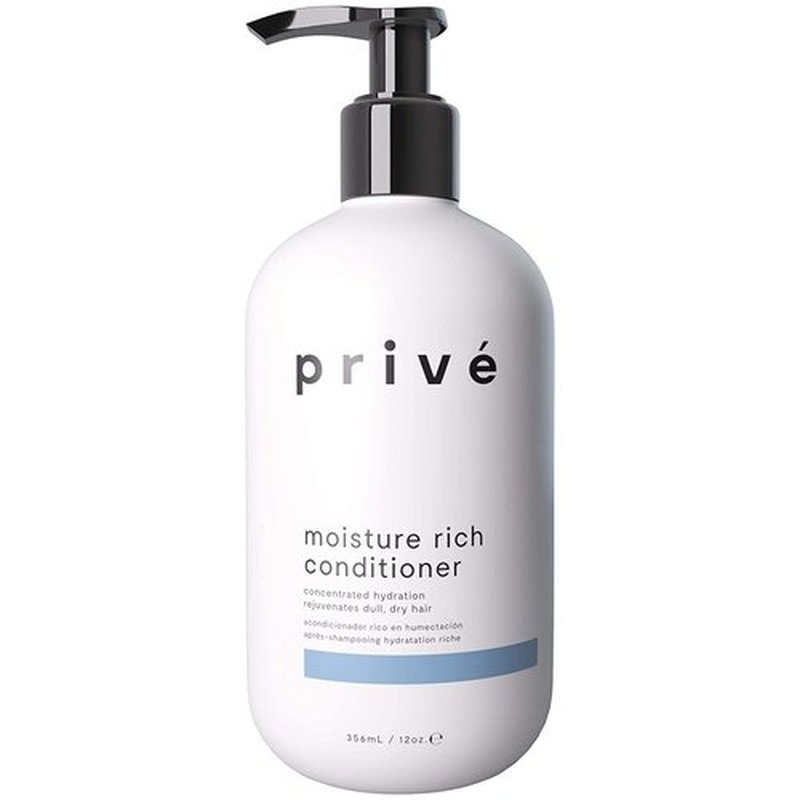 Prive Moisture Rich Conditioner - Nourishes Dry Hair & Smoothes Frizz | Organic Shea Butter (12 Oz)