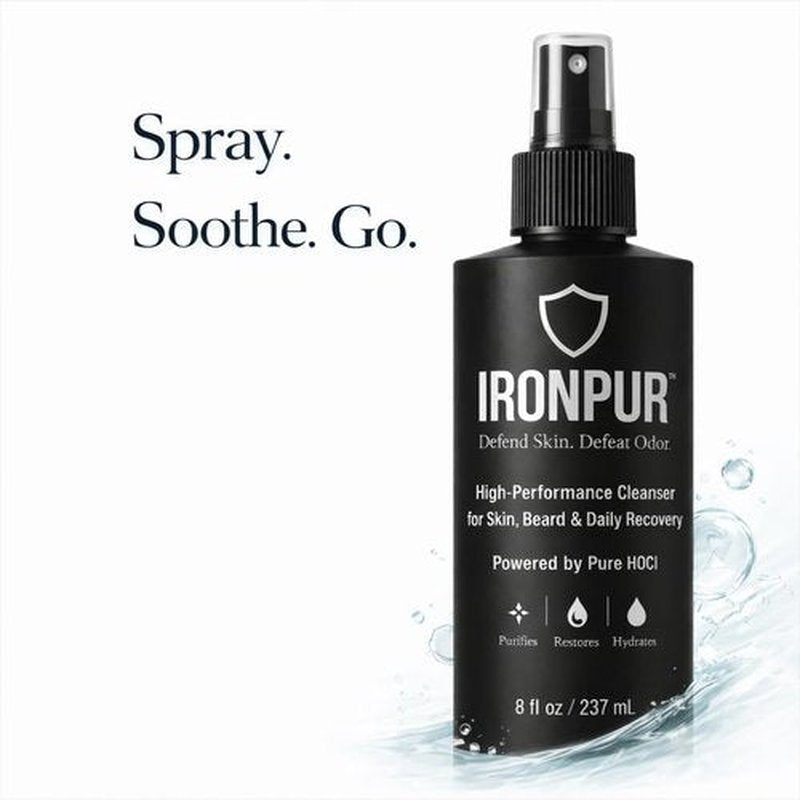 IRONPUR Hypochlorous Acid Spray (Pure HOCl) Facial Mist for Face & Body – Daily HOCl Spray for Sensitive Skin – Helps Calm Redness & Neutralize Odor – Alcohol & Fragrance Free – 8 oz