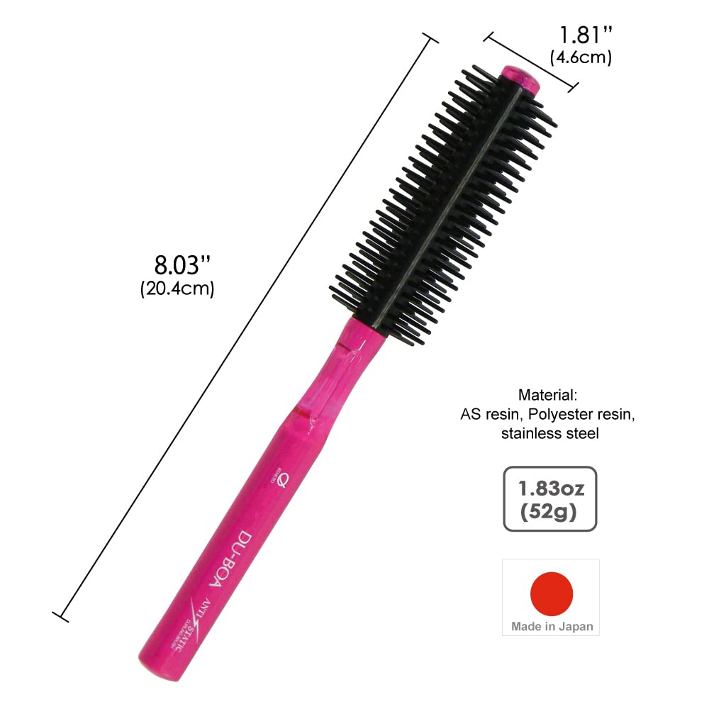 Anti Static Hairbrush [ Made in Japan ] Hair Brush for Styling, Detangling, and Blow-Drying [ Anti Static Hair Products ] (Round Brush)