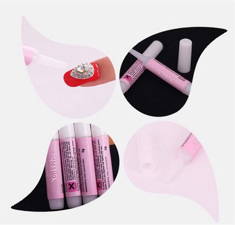 XICHEN 50 bottles Professiona Nail Art Glue for Beauty False Adhesive Transfer Tips Decorations Adhesive Transparent 2 ML(0.07 oz)/bottles,nail supplies for nail techs
