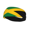 Jamaica Flag Jamaican Sports Headband,Breathable Sport Yoga Workout Turban Sweatbands for Women Men Hair Accessories