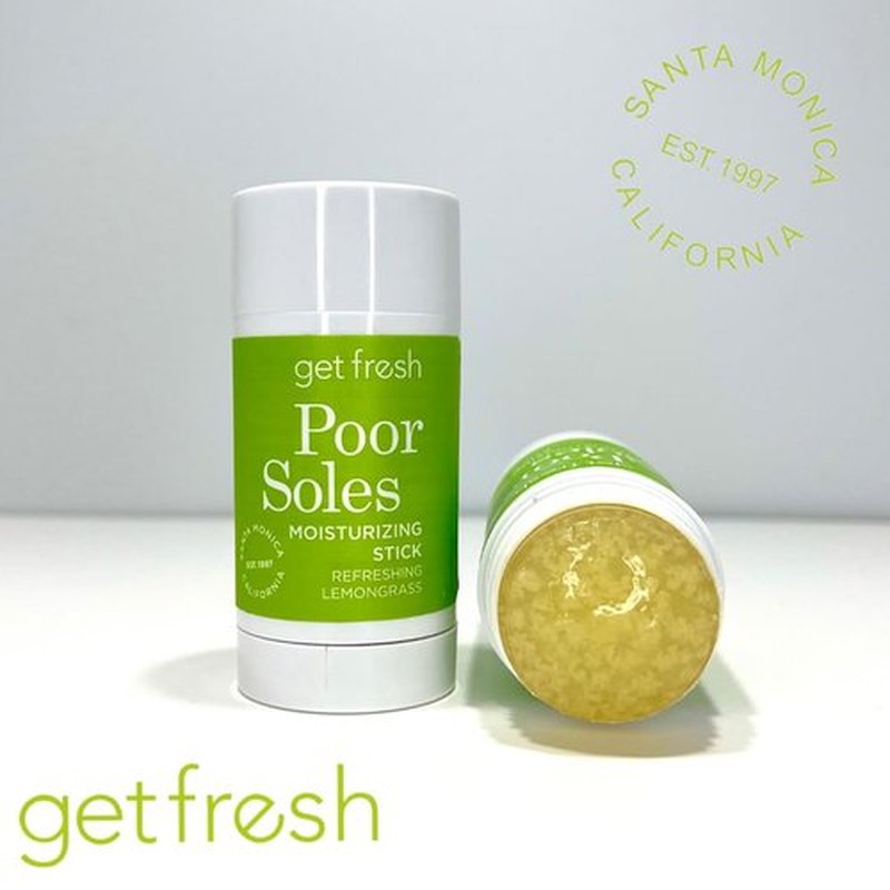 Get Fresh Poor Soles - Deeply Moisturizing Stick for Feet, Knees, and Elbows to Heal and Soften Dry Skin, with Shea Butter, Avocado Oil, and Lemongrass, 28g