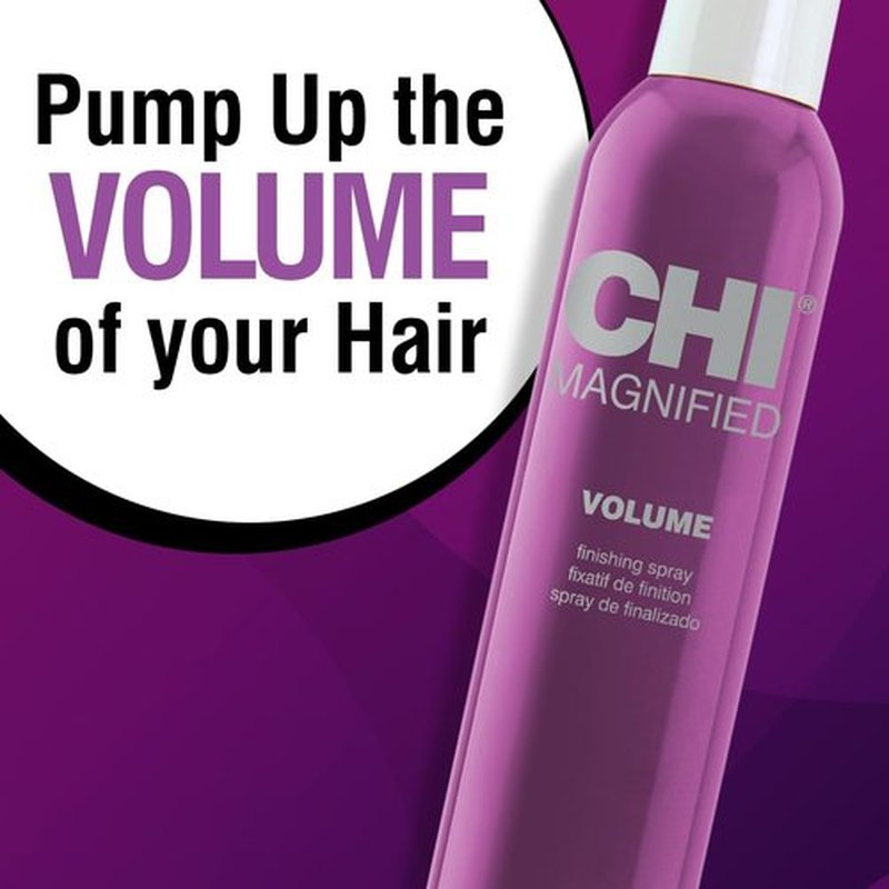 CHI Magnified Volume Finishing Hair Spray - Boost Volume & Shine, 2.6 Oz | Maximum Fullness & Resilience