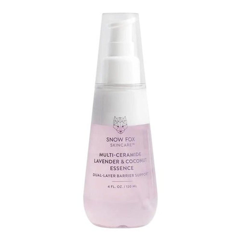 Snow Fox Skincare - Multi-Ceramide French Lavender & Coconut Essence Serum | Hydrating, Revitalizing Face Serum for Dry, Mature, Sensitive Skin | Vitamin B5, Hyaluronic Acid, Malachite | 120ml