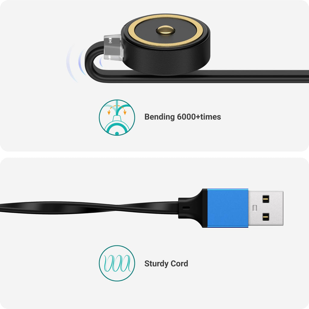 TUSITA MCC S Magnetic Charging Cable Only Compatible with Olight Flashlight Baldr RL Mini S BL, PL-Mini 1 2 - Special,100cm