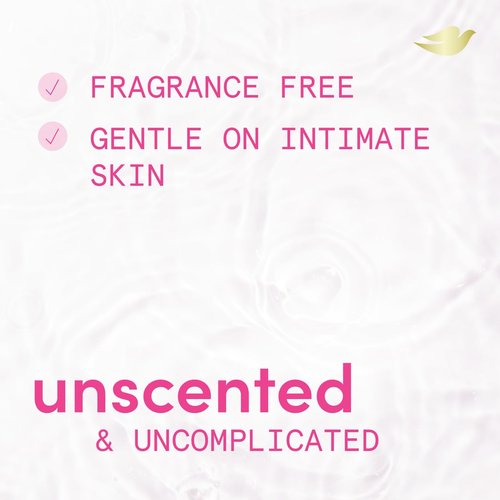 Dove Intimate Wash for Women - Gynecologist Tested Unscented Hydrating pH Optimized Feminine Wash For Sensitive Skin, 8 oz