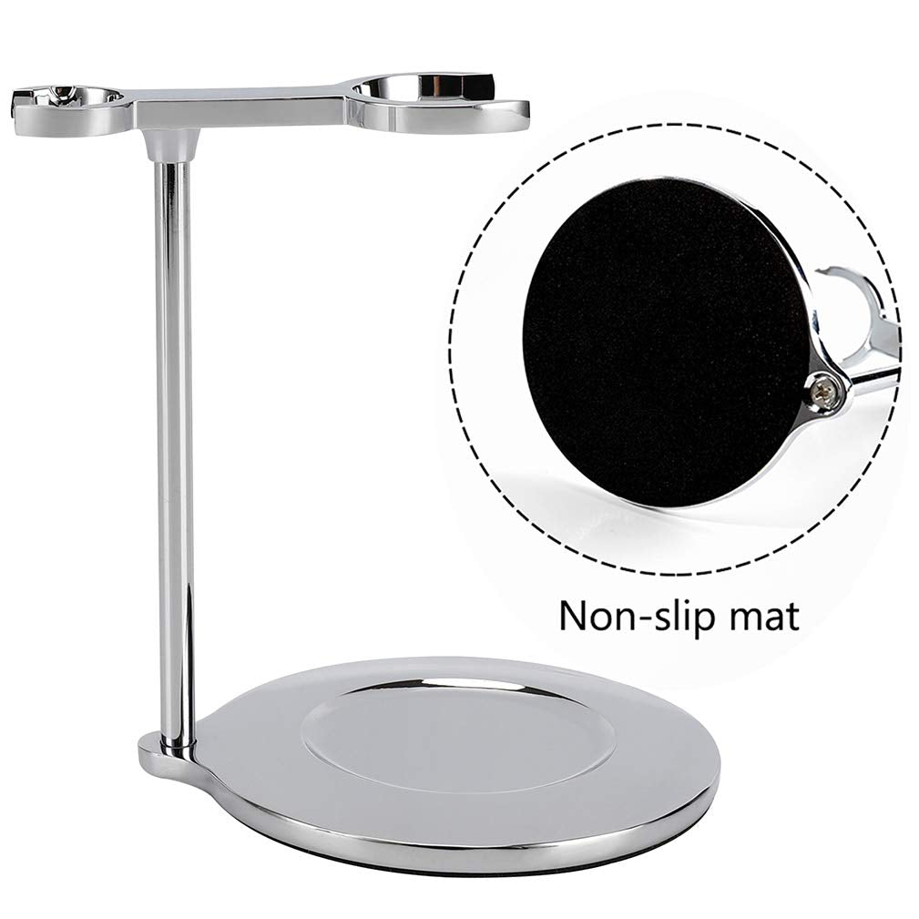 PerPro Professional Shaving Sets for Men, Universal Shave Stand Holder With Stainless Steel Soap Bowl/mug for Cartridge Razors,Safety Razor and Most Brushes
