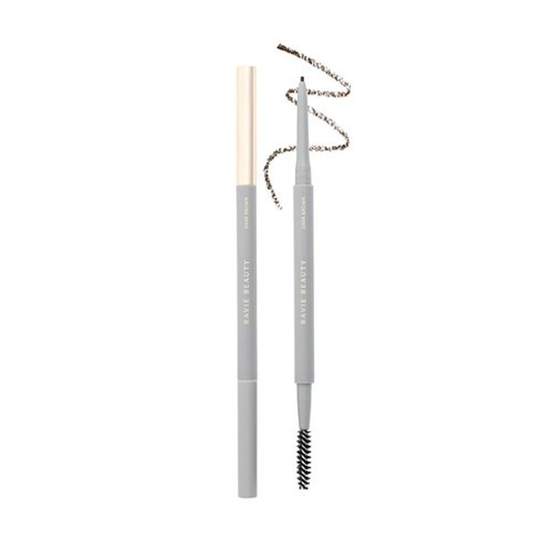 Ravie Beauty Easy Everyday™ Brow Pencil - Smudge-Proof, Hair-Like Strokes, 1.2mm Precision Tip, Vegan (Dark Brown)