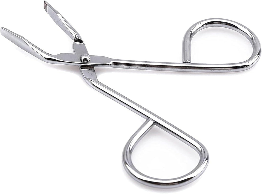 Silver Stainless Steel Eyebrow Scissors, Elbow Pliers Clip Scissors, Flat Tip Tweezers Hair Plucker Hair Removal, Industrial Tweezers, Hand Tools