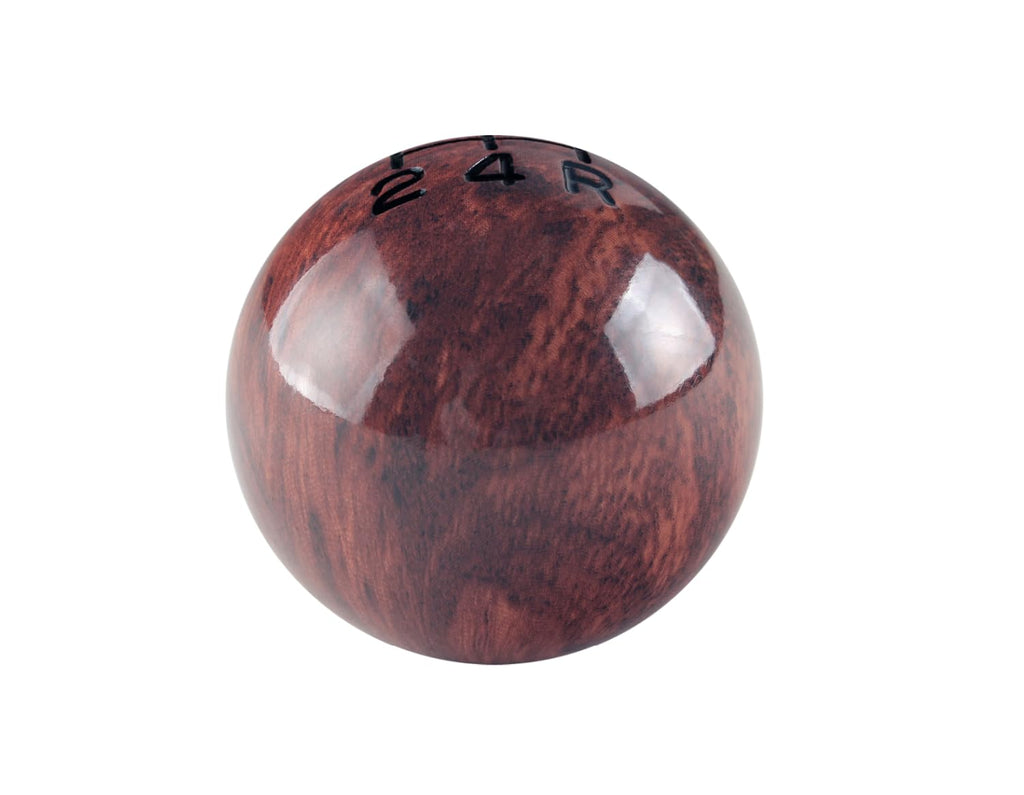 DEWHEL Aluminum Classic Weighted Wooden Type R Manual 5 Speed Gear Shift Knob w/Black Engraved Inlay with Universal Threads M8x1.25 M10x1.25 M10x1.5 M12x1.25