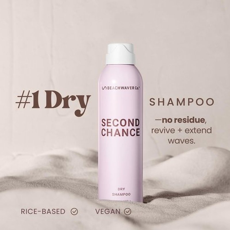 Beachwaver Co. Second Chance Dry Shampoo - Vegan Oil-Absorbing Formula | Travel Size (1.4 Oz) | Brazilian Berry Scent