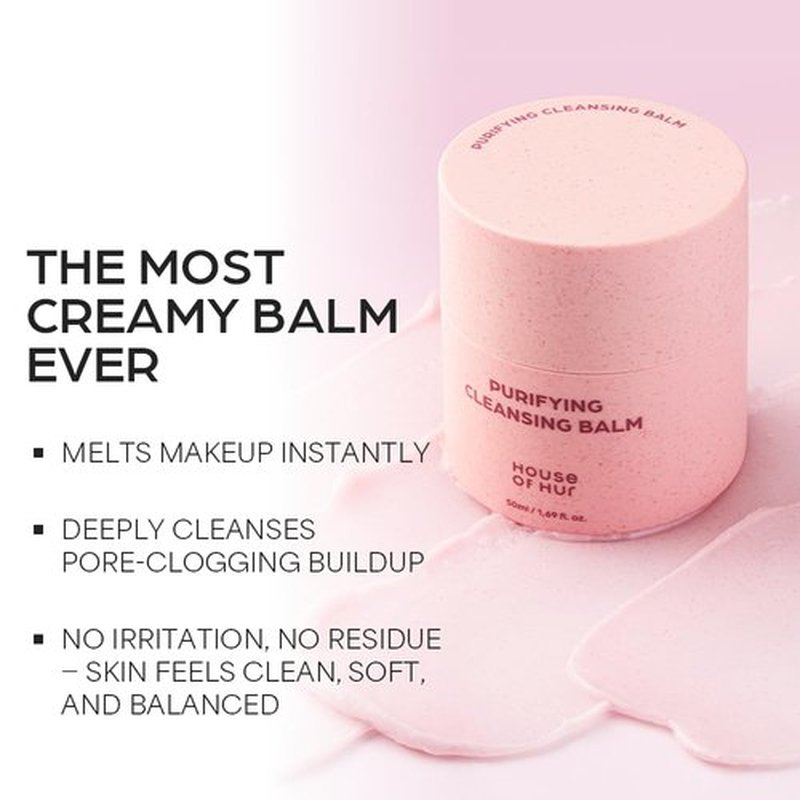 House of Hur Purifying Cleansing Balm - Hydrating & Calming Korean Skincare | 1.69 fl. oz