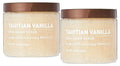 Shea Sugar Scrub, 18 oz ea. container, with, Ultra Hydrating and Exfoliating Scrub for Nourishing Essential Body Care + King Combo QR Code (Tahitian Vanilla (2 count))
