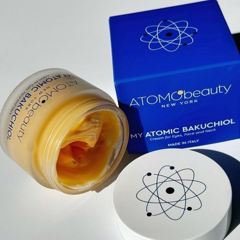 MY ATOMIC BAKUCHIOL Cream for Eyes, Face and Neck – Bakuchiol + Purified Quinoa Seed Polysaccharides | Anti-Aging, Lifting & Brightening | Retinol Alternative | Vegan & Dermatologically Tested – 45ml