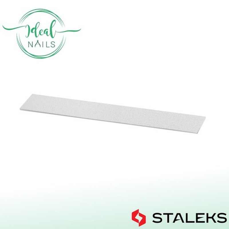 STALEKS PRO Expert 20 Disposable White Straight Nail File Abrasives (100 Grit, 30 Pcs) – Soft Foam Layer for Artificial Nail Shaping (140x18mm)