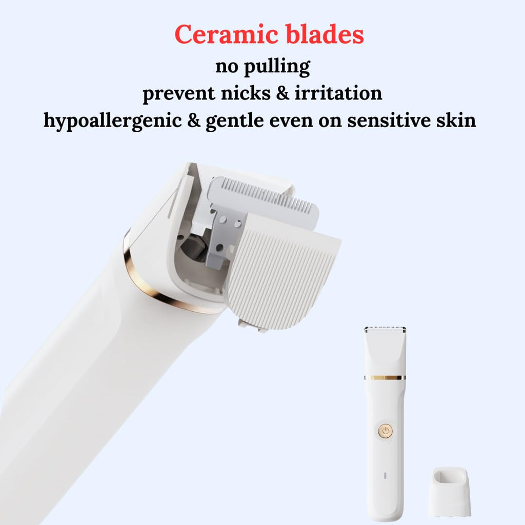 RaysDanc 5-in-1 Bikini Trimmer for Women, Waterproof Electric Shaver & Electric Razor for Women, Cordless Hair Trimmer with 5 Heads, Rechargeable Wet/Dry Use Womens Shaver