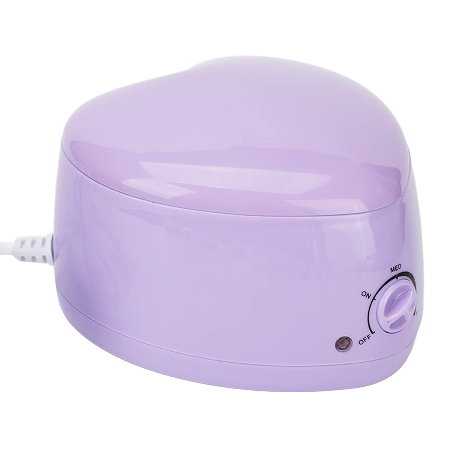 Electric Wax Warmer, Portable Mini Hair Removal Wax Heating Machine, Cute Heart Shaped Fast Heating Wax Heater for Beauty Salon, Home, Silicone Inner Pot Easy Cleansing, Purple