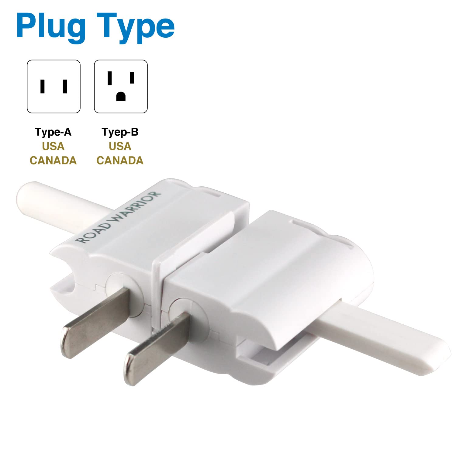 ROAD WARRIOR Worldwide Travel Plug Adapter European/UK/Australia/USA/India/Brazil/China Does Not Convert Voltage RW101WH
