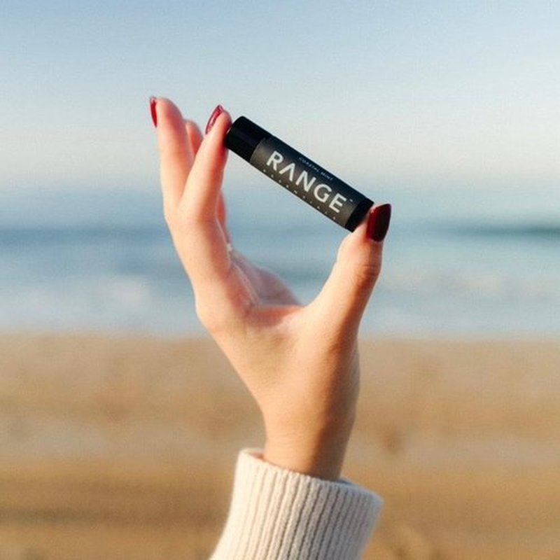 Range Essentials Coastal Mint Lip Balm, Peppermint Flavor, Hydrating Moisturizing, Natural Ingredients, Chapped Lips Relief, Portable Travel Size, Essential Oil, SPF-Free, Chapstick, 4.3g (0.15oz)