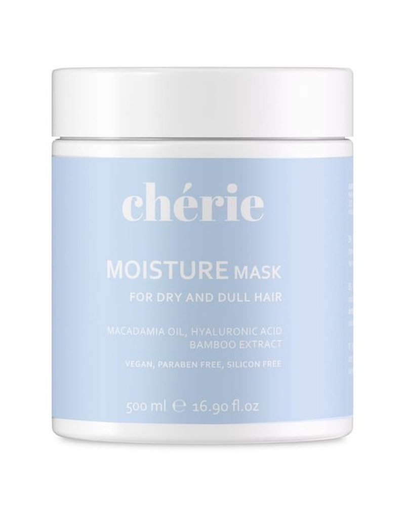 chérie Deep Conditioning Hair Mask for Curly and Straight Hair With Macadamia Oil, Hyaluronic Acid & Bamboo Extract, Hydrating for Dry Damaged, Helps Repair, Reducing Frizz & Breakage, Vegan 16.90 oz
