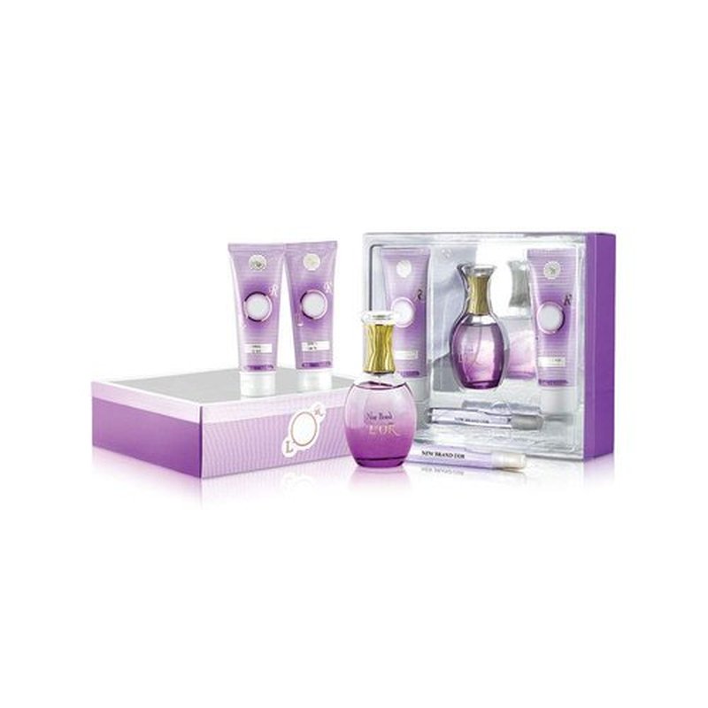 NEW BRAND Lor Women's Perfume Gift Set - 4 Piece Collection with EDP Spray, Shower Gel & Body Lotion