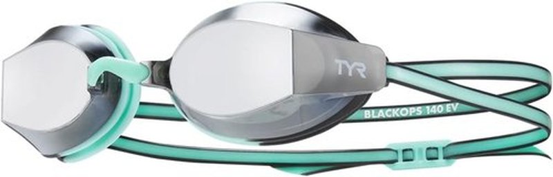 TYR Black Ops 140 EV Racing Swim Goggles - Women's Fit with Mirrored Lenses for Enhanced Vision