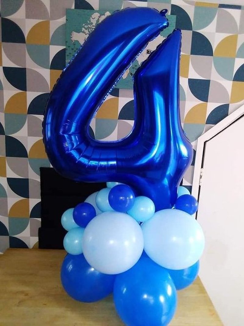 Regine Switzerland 40-Inch Night Blue Number 1 Balloon - Perfect First Birthday Decoration for Girls