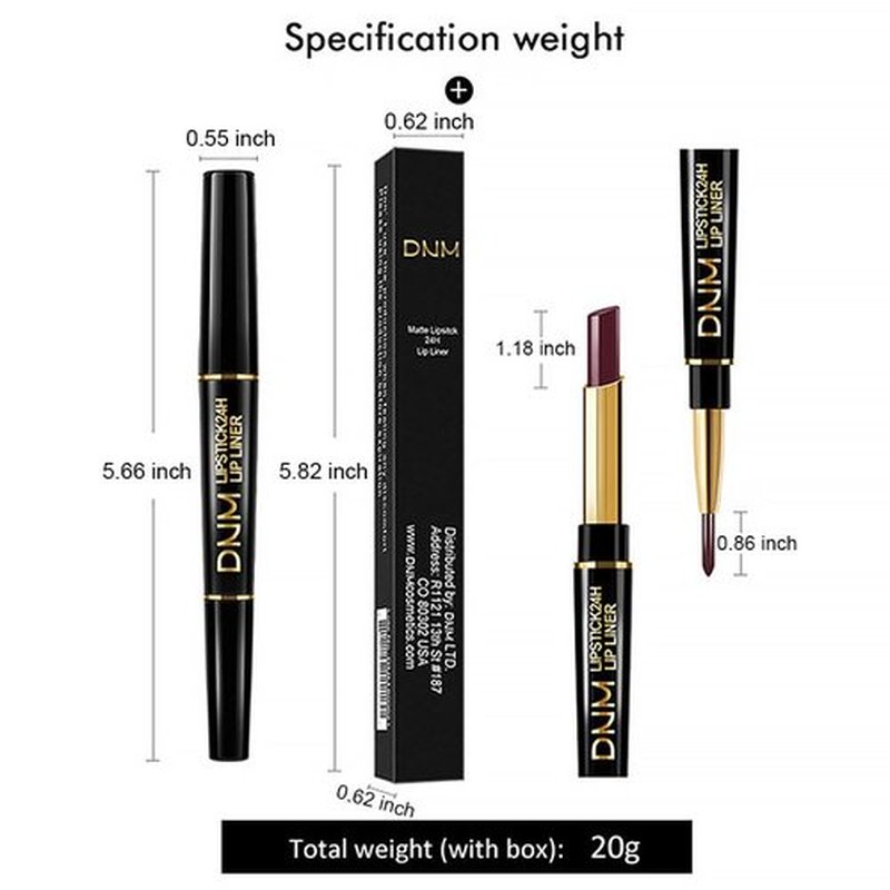 Kaely 2-in-1 Nude Brown Lip Liner & Lipstick Set - Long-Lasting Matte Finish | Waterproof 24-Hour Wear
