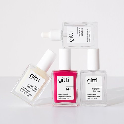 gitti Quick Dry Solution I Nail Polish Drying Drops, Plant-based, Non-toxic, 100% Natural Ingredients, Cruelty-Free, Vegan I Prevents Streaks, Nourishes Nails and Cuticles, Glossy Finish, (0.47 fl oz)