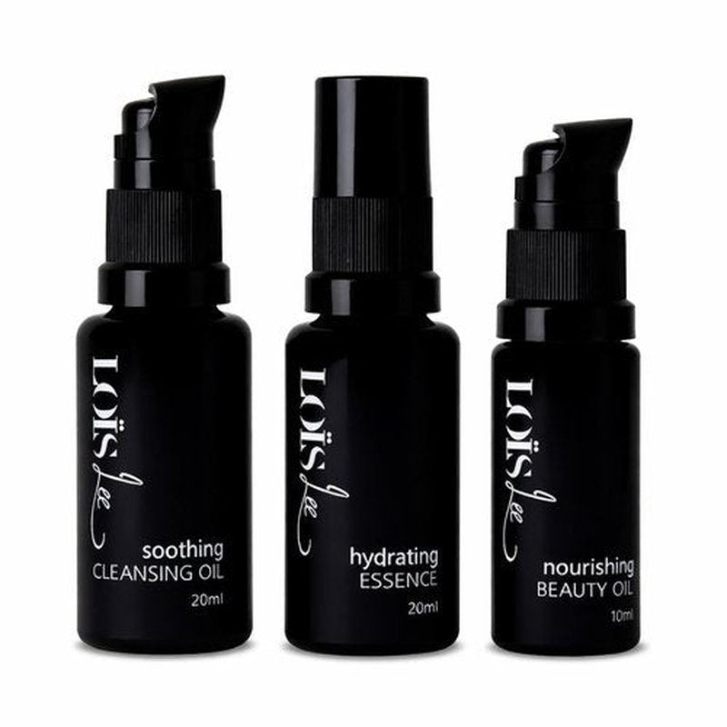 Loïs Lee Try-Out Kit — European Netherlands Skincare Discovery Set — Mini Oil Cleanser, Hydration Essence & Beauty Oil — No Creams, No Chemicals, Daily Ritual for Glowing Skin