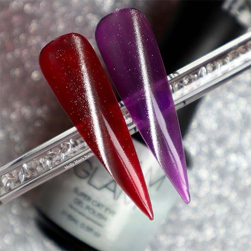 Madam Glam - White Cat Eye Gel Polish 15ml 0.5 fl/oz - Nail Art Enhancement - Magnetic Effect - Long-Lasting, Vibrant, Vegan, Hema-Free