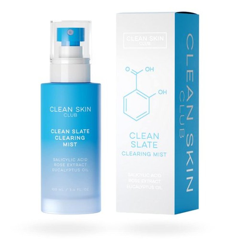 Clean Skin Club Acne Clearing Mist - Salicylic Acid & Rose Extract | Lightweight Acne Treatment Spray | Dermatologist Approved
