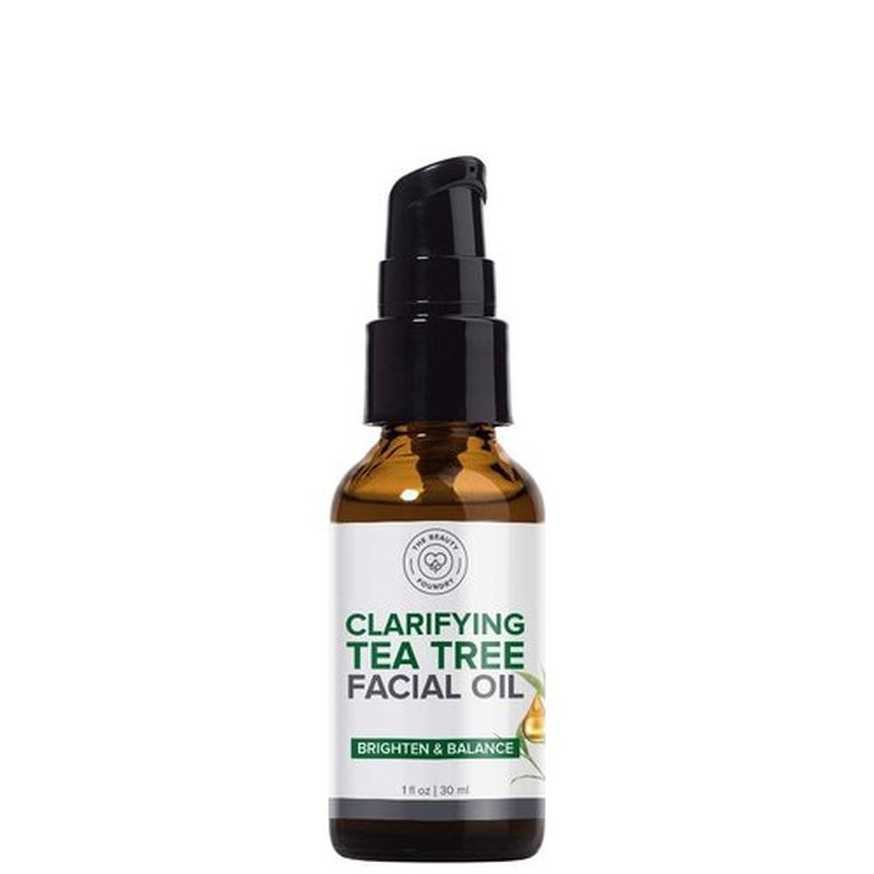 Clarifying Tea Tree Facial Oil - Targets Acne & Uneven Skin Tone | Antioxidant-Rich 1 fl oz (30ml)