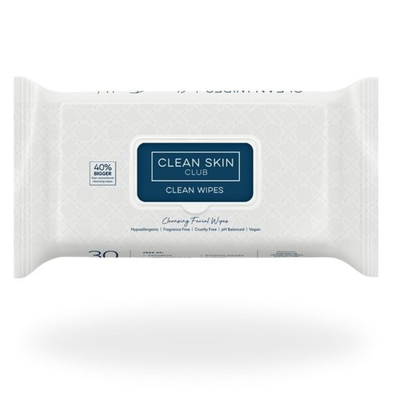 Clean Skin Club XL Face Wipes - Extra Moist Makeup Removing Towelettes | Fragrance-Free, 30 Ct