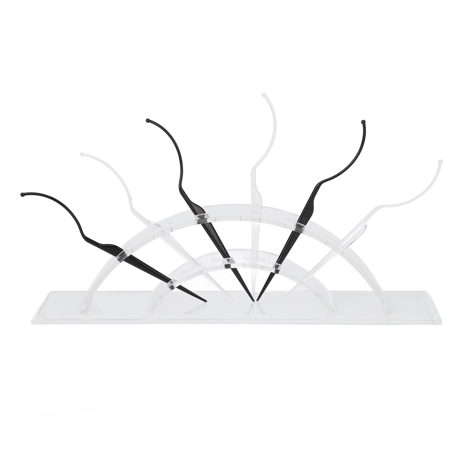 Lashes Display Rack, Clear Stand False Eyelashes Display Sticks Ergonomic 6pcs Sticks Washable Multifunctional for Beauty Salon