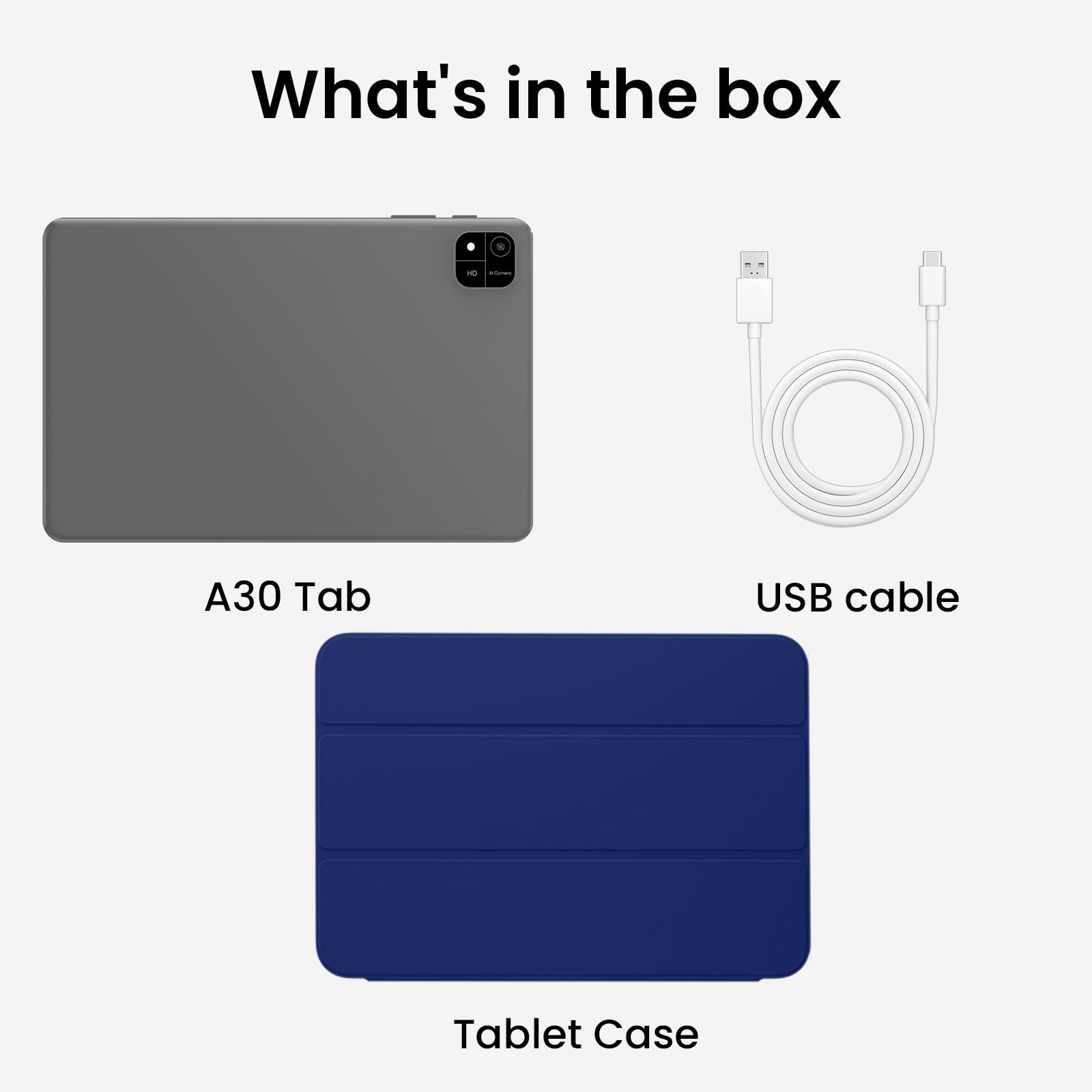 COLORROOM Android16 Tablet,10inch Tablet with Case, Octa Core CPU,Blue