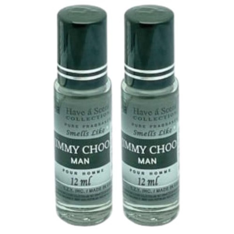 E de B | Jimmy CH Man Roll-On Oil - 12ml Pack of 2 - Long-Lasting Fragrance for Men