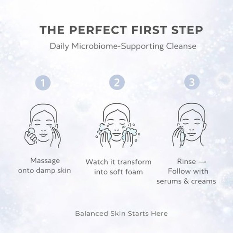 Consult Beaute Microbiome Pre & Probiotic Facial Cleanser - Gentle Foaming Face Wash with Aloe, 5.1 oz