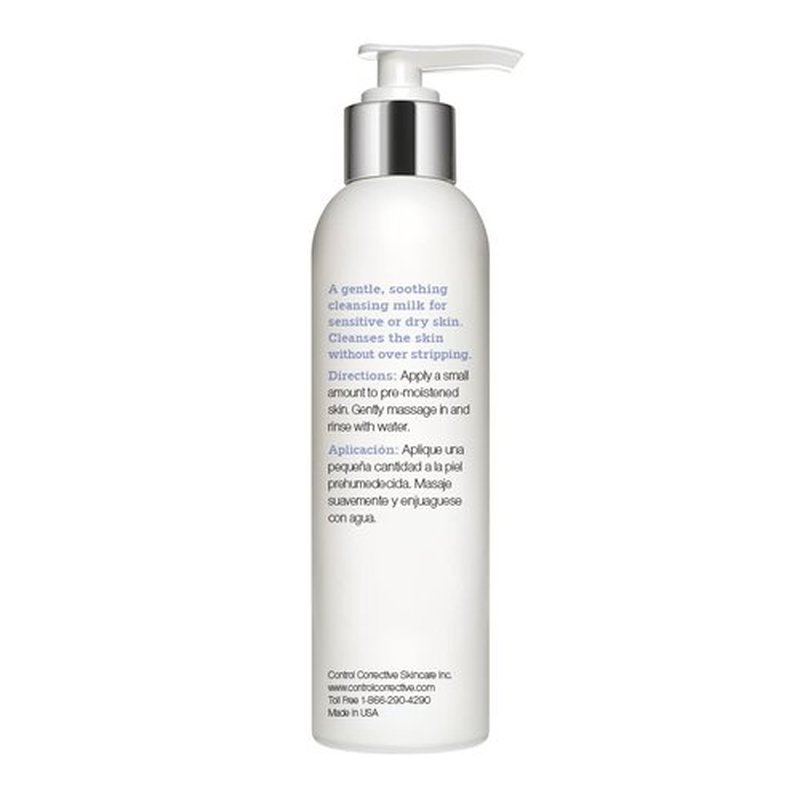 CONTROL CORRECTIVE Sensitive Skin Cleansing Milk - Creamy Calming Cleanser with Aloe Vera & Chamomile, 6.7 Oz
