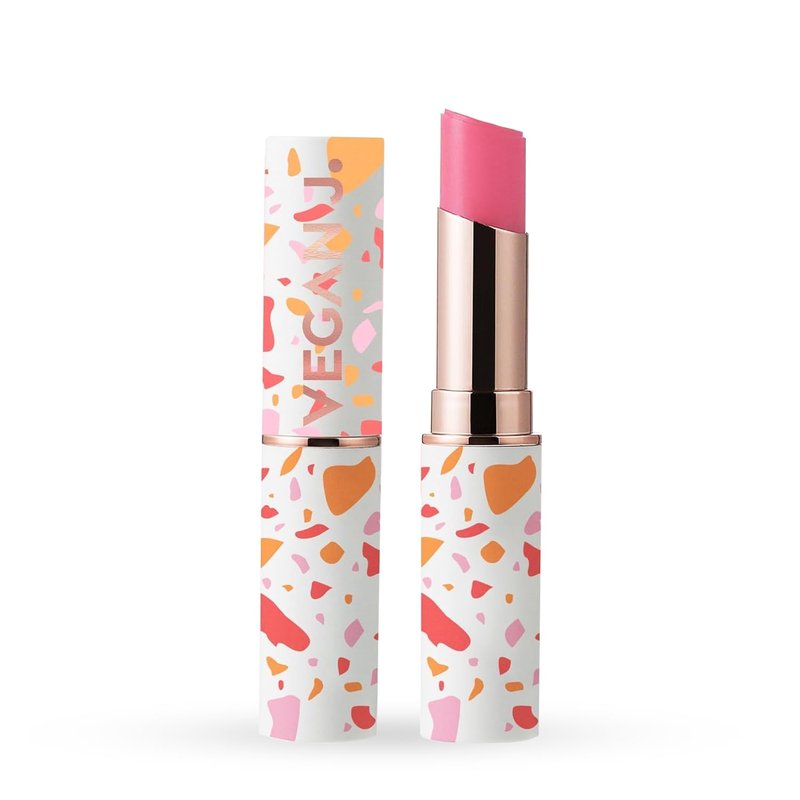 Vegan J. Lip Balm – Long-Lasting Hydration with Natural Color – Korean Beauty, Oasis Plant Complex, Silicone-Free, Vegan & Cruelty-Free Lip Care (002 Blush Pink)