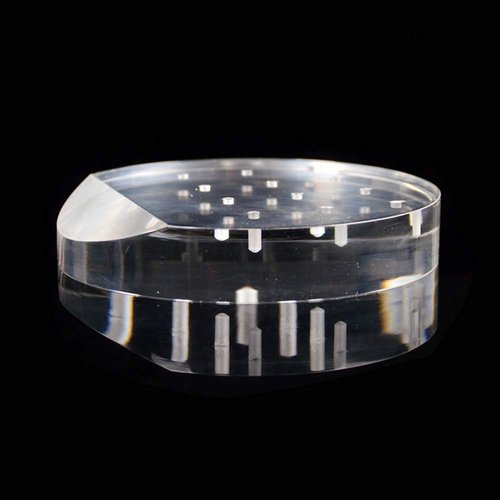 1Pc Clear Acrylic Nail Drill Bit Holder Stand Case Display Organizer 12 Holes Drill Bit Holder Manicure Tools for Home Use or Profession Nail Salon Use, Round
