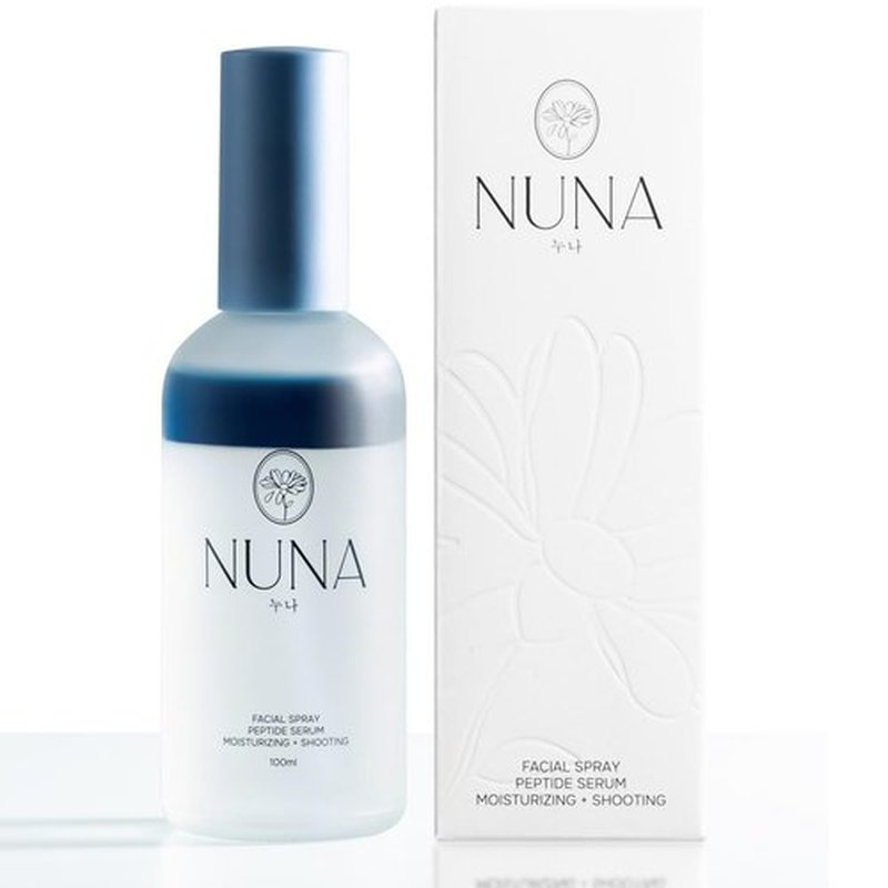 NUNA Ultra Hydrating Face Serum Spray with Peptides, Niacinamide, Hyaluronic Acid & Botanical Extracts – Korean Lightweight Moisture Boost Facial Mist & Setting Spray for Makeup – 3.38 fl oz