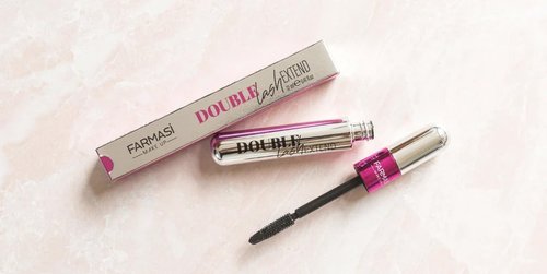 FARMASi Double Lash Extend Mascara, 2-Step Special Brush for Lengthening & Volumizing, False Lash Effect, Buildable Formula, No Clumping, Defines & Multiplies Eyelashes, Intense Black