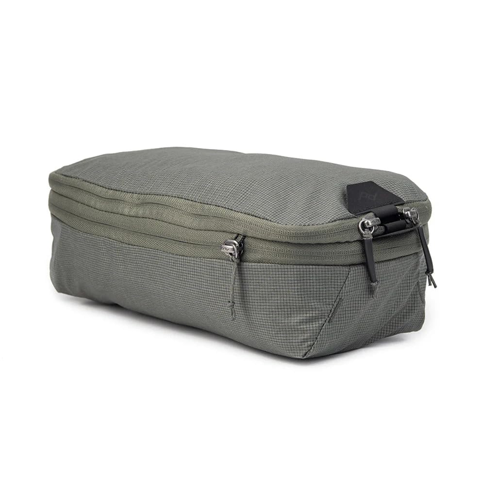 Peak Design Packing Cube, Sage, Weatherproof Luggage Cube with Dual Compartment Organization, Expansion and Compression, Zipper Opening, Travel Organizer for Men and Women, Size S