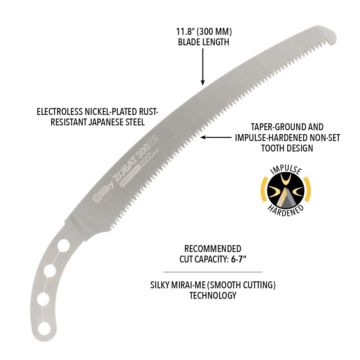 Silky Replacement Blade Only ZUBAT 300mm Large Teeth (271-30)