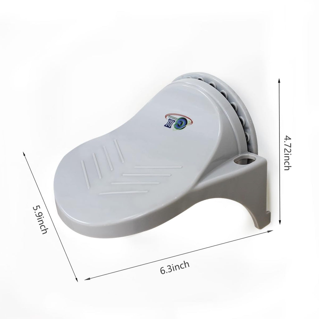 GH Upgraded Robust Grip Shower Foot Rest for Shaving Legs Non Slip Powerful Suction Cup Step aid Portable Stool for Inside Shower -Gray