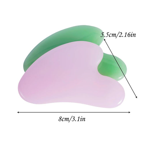 2pcs face gua sha Board Set, gua sha Jade Manual Massage Stick for face and Body, for Sculpting jaw line and eliminating Puffiness Relieving Tension Redness Daily Skincare, Men Women self Care Gifts