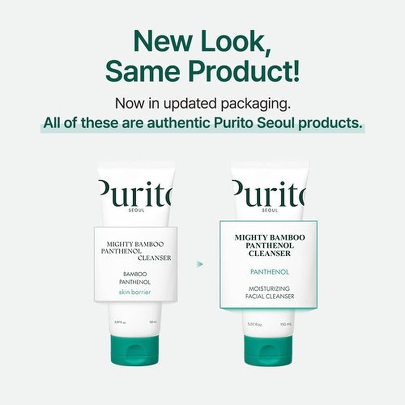 PURITO Mighty Bamboo Cleanser - Gentle Moisturizing Face Wash for Sensitive Skin | Vegan, 150ml