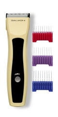 BALMONI Cordless Pet Trimmer for Dogs & Cats – Rechargeable Grooming Clipper with Detachable Metal Blade, Low-Noise Motor, Supports Optional Blade Lengths (Parent) (Yellow, Combs Bundle)