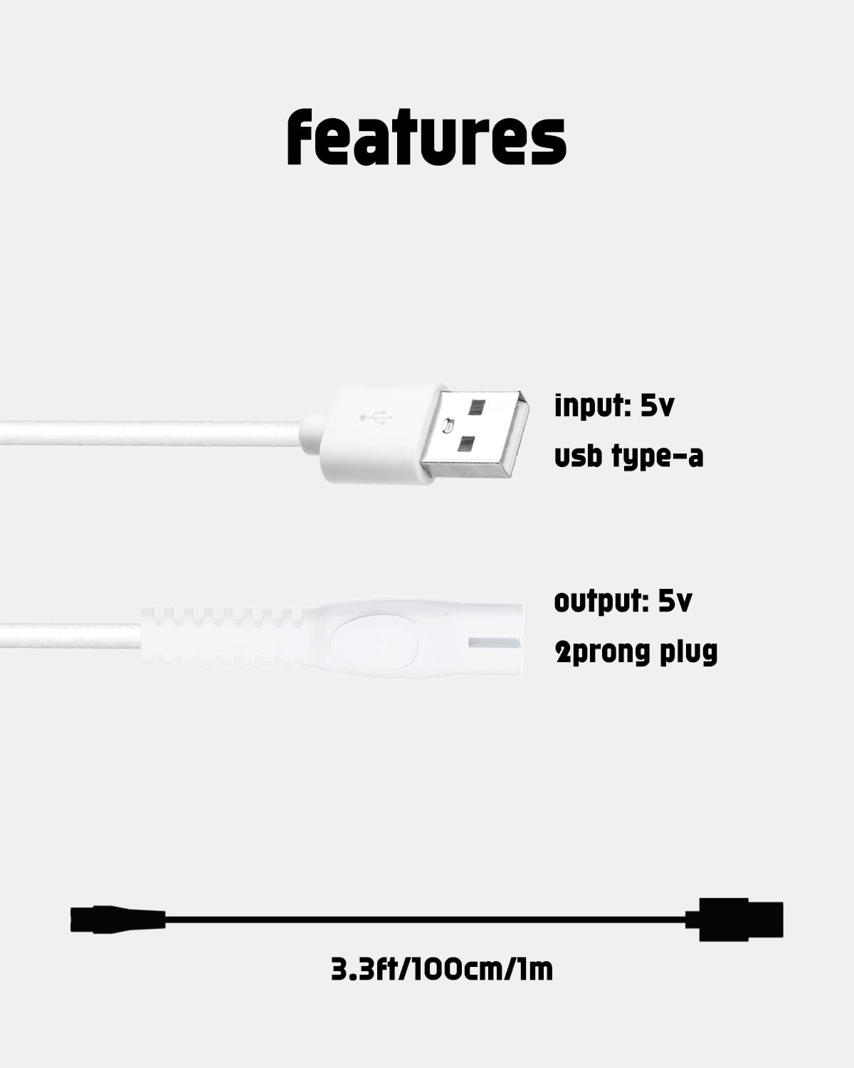 QP1924 Charger White, QP1924/70 Charger Oneblade Charger Compatible with Phillips Norelco One Blade Charger, One Blade Charger Replacement for Philips One Blade Bikini Trimmer for Women